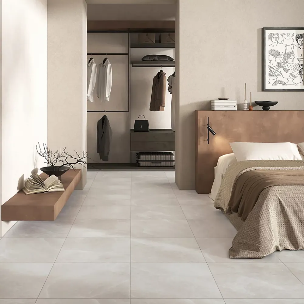 Carrelage Mural Pour Wc|Carrelage Mural Pour Salle De Bains<Carrelage sol et mur intérieur blanc effet pierre L.60,4 x l.60,4 cm x ép.7,4 mm, Himalaya