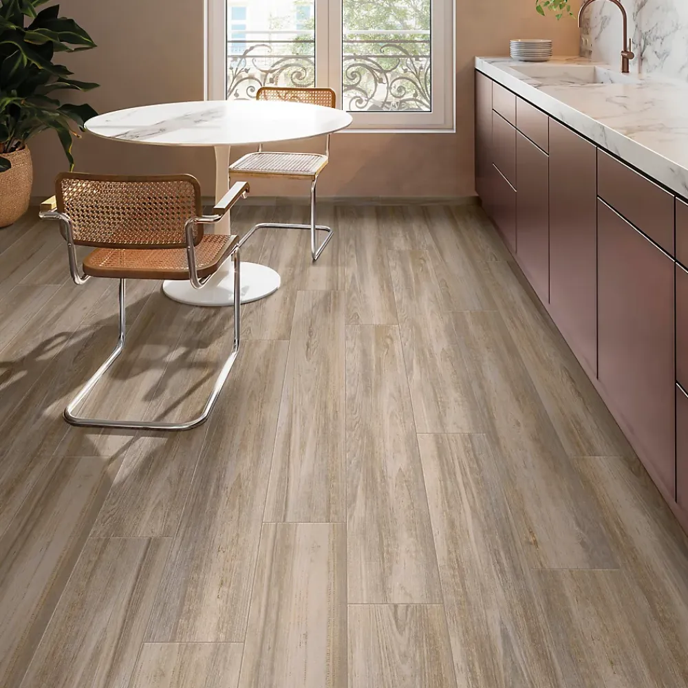 Carrelage Mural Pour Douche|Carrelage Mural Pour Wc<Carrelage sol et mur intérieur effet bois brut mat L.120 x l.20 cm x ép.9 mm, Kyra Betulla