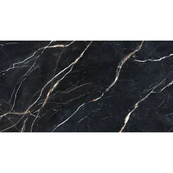 Baldocer Carrelage sol et mur intérieur en grès cérame effet marbre noir et doré L.120 x l.60 cm x ép.9 mm, Moonlight- Carrelage Mural Pour Douche|Carrelage Mural Pour Cuisine