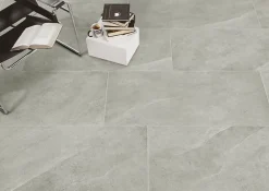 Carrelage sol et mur intérieur gris mat effet pierre L.120 x l.60 cm x ép.9 mm, Limestone- Carrelage Mural Effet Pierre|Carrelage Sol Effet Pierre