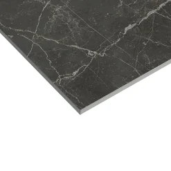 Carrelage sol et mur intérieur effet marbre noir mat L.61 x l.61 cm x ép.9 mm, Stone Marble- Carrelage Sol Effet Marbre