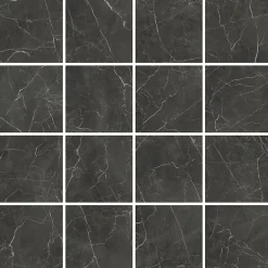 Carrelage sol et mur intérieur effet marbre noir mat L.61 x l.61 cm x ép.9 mm, Stone Marble- Carrelage Sol Effet Marbre