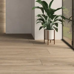 Ecoceramic Carrelage sol et mur intérieur intérieur en grès cérame émaillé effet bois brut mat L.120 x l.20 cm x ép.9 mm, Atelier- Carrelage Mural Effet Bois|Carrelage Mural Pour Douche