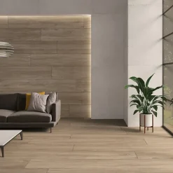 Ecoceramic Carrelage sol et mur intérieur intérieur en grès cérame émaillé effet bois brut mat L.120 x l.20 cm x ép.9 mm, Atelier- Carrelage Mural Effet Bois|Carrelage Mural Pour Douche