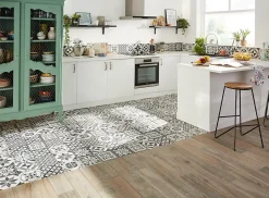 GoodHome Carrelage Mural Pour Douche|Carrelage Mural Pour Wc<Carrelage sol et mur intérieur effet carreau de ciment tons gris L.20 x l.20 cm x ép.8,2 mm, Konkrete