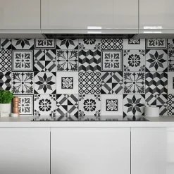 GoodHome Carrelage Mural Pour Douche|Carrelage Mural Pour Wc<Carrelage sol et mur intérieur effet carreau de ciment tons gris L.20 x l.20 cm x ép.8,2 mm, Konkrete