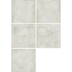 Carrelage Mural Effet Béton|Carrelage Sol Effet Béton<Carrelage sol et mur intérieur en grès cérame émaillé effet béton blanc satin L.60 x l.60 cm x ép.8 mm, Malt