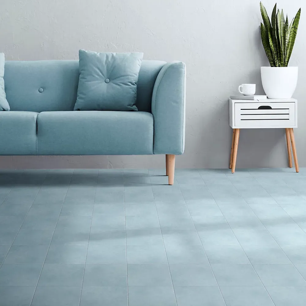 Carrelage Mural Pour Wc|Carrelage Sol Pour Wc<Carrelage sol et mur intérieur bleu océan L.20 x l.20 cm x ép.7,4 mm, Glamour Océan