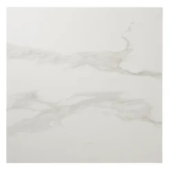 GoodHome Carrelage Mural Effet Marbre|Carrelage Sol Pour Pièce À Vivre<Carrelage sol et mur intérieur effet marbre blanc mat L.60 x l.60 cm x ép.9 mm, Ultimate Marble