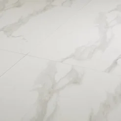 GoodHome Carrelage Mural Effet Marbre|Carrelage Sol Pour Pièce À Vivre<Carrelage sol et mur intérieur effet marbre blanc mat L.60 x l.60 cm x ép.9 mm, Ultimate Marble