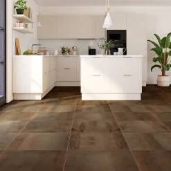 Carrelage Mural Effet Béton|Carrelage Sol Effet Béton<Carrelage sol et mur intérieur effet béton oxydé mat L.60 x l.60 cm x ép.9,5 mm, Ruano