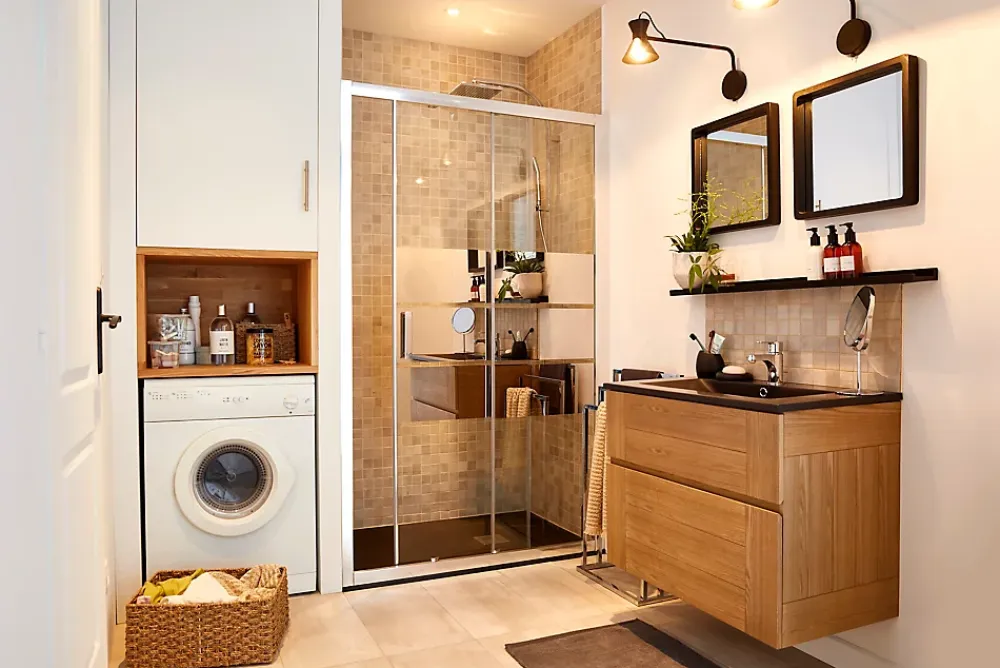 Carrelage sol et mur intérieur grès cérame blanc effet pierre l.30 x L.60 cm, Dourtio- Carrelage Mural Effet Pierre|Carrelage Mural Pour Douche