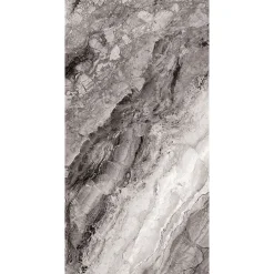 Carrelage sol et mur noir brillant Mineral 90 x 180 cm- Carrelage Mural Pour Pièce À Vivre|Carrelage Sol Effet Marbre