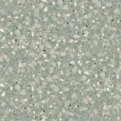 Aelle Carrelage Carrelage sol extérieur antidérapant effet terrazzo 80x80 cm MONACO R VERDE ANTIDESLIZANTE- Carrelage Extérieur Et Terrasse