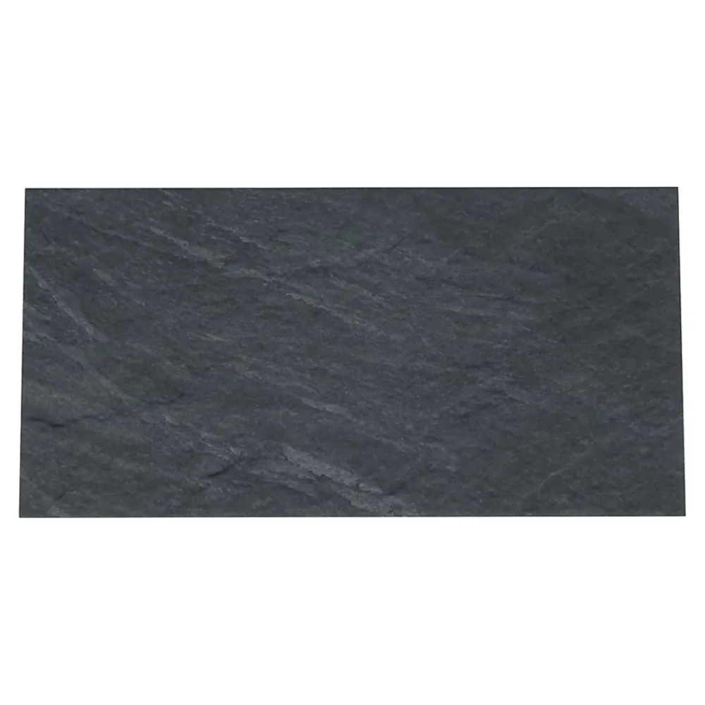 GoodHome Carrelage Extérieur Et Terrasse<Carrelage sol extérieur anthracite effet ardoise L.61,3 x l.30,3 cm x ép.9 mm, Slate
