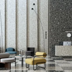 Aelle Carrelage Carrelage Extérieur Et Terrasse<Carrelage sol extérieur antidérapant effet terrazzo 80x80 cm MONACO R GRIS ANTIDESLIZANTE