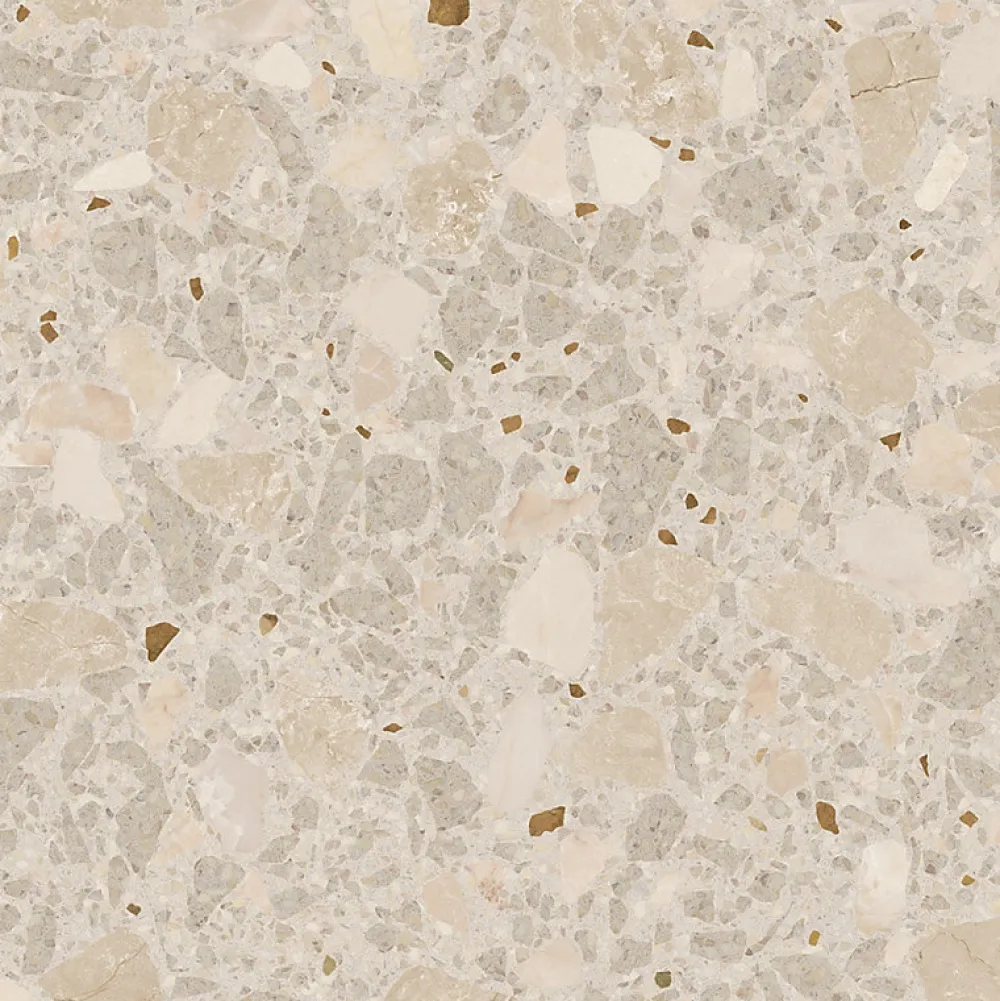 Aelle Carrelage Carrelage sol extérieur antidérapant effet terrazzo 80x80 cm MONACO R BEIGE ANTIDESLIZANTE- Carrelage Extérieur Et Terrasse