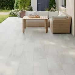 Carrelage sol extérieur beige effet pierre L.62 x l.31 cm x ép.7,4 mm, English Stone- Carrelage Extérieur Et Terrasse