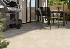 Carrelage sol extérieur beige mat effet pierre L.60 x l.60 cm x ép.8 mm, Bodo- Carrelage Extérieur Et Terrasse