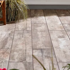 GoodHome Carrelage sol extérieur Brown marron 23 x 120 cm- Carrelage Extérieur Et Terrasse