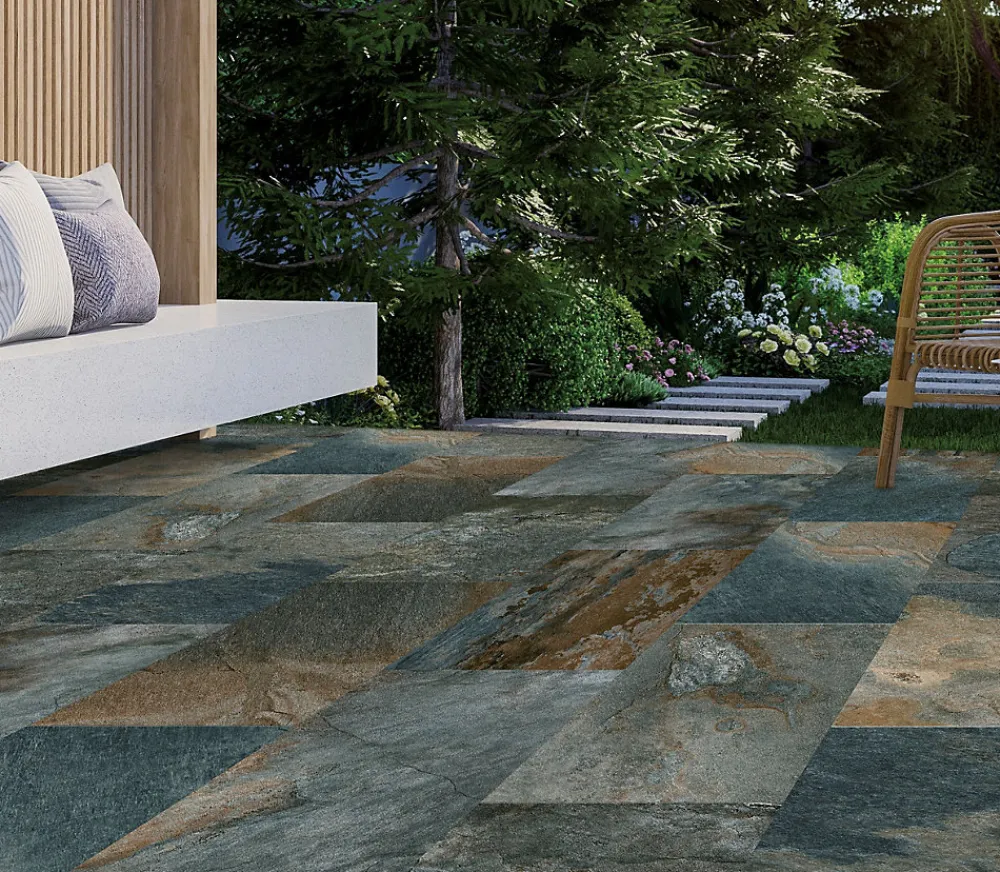 Mykonos Carrelage Extérieur Et Terrasse<Carrelage sol extérieur effet pierre oxydée L.60 x l.30 cm x ép.9 mm, Denali