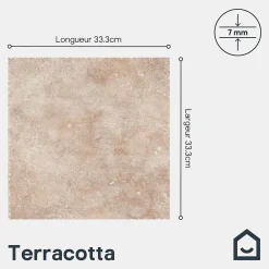 Carrelage Extérieur Et Terrasse<Carrelage sol extérieur effet terre cuite L.33,3 x l.33,3 cm x ép.7 mm, Terracotta