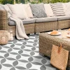 Carrelage Extérieur Et Terrasse<Carrelage sol extérieur effet carreau de ciment gris et blanc L.45 x l.45 cm x ép.7,4 mm, Patch
