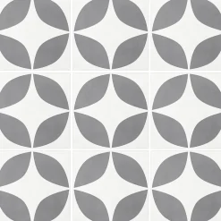 Carrelage Extérieur Et Terrasse<Carrelage sol extérieur effet carreau de ciment gris et blanc L.45 x l.45 cm x ép.7,4 mm, Patch