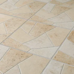 Carrelage sol extérieur effet pierre tons beiges L.42,04 x l.42,04 cm x ép.7,4 mm, Piazza- Carrelage Extérieur Et Terrasse