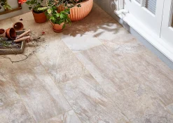 GoodHome Carrelage Extérieur Et Terrasse<Carrelage sol extérieur effet pierre beige L.60 x l.30 cm x ép.8,7 mm, Volfy