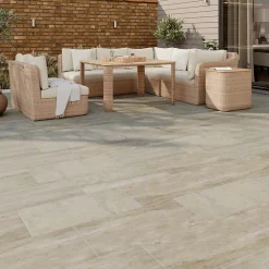 GoodHome Carrelage Extérieur Et Terrasse<Carrelage sol extérieur effet pierre beige L.60 x l.30 cm x ép.8,7 mm, Volfy
