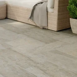 GoodHome Carrelage Extérieur Et Terrasse<Carrelage sol extérieur effet pierre beige L.60 x l.30 cm x ép.8,7 mm, Volfy