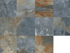 Carrelage sol extérieur effet pierre oxydée L.60 x l.60 cm x ép.9 mm, Denali- Carrelage Extérieur Et Terrasse