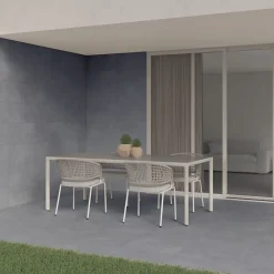 Ecoceramic Carrelage sol extérieur en grès cérame émaillé effet béton gris l.30 x L.60 x ép. 0.9 cm District- Carrelage Extérieur Et Terrasse