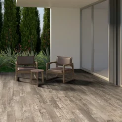 Ecoceramic Carrelage sol extérieur en grès cérame émaillé effet bois gris l.15 x L.90 x ép.0,86 cm Timberlane- Carrelage Extérieur Et Terrasse