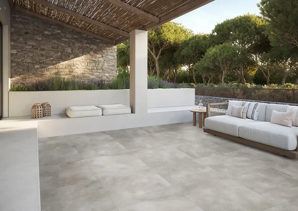 Alaplana Carrelage Extérieur Et Terrasse<Carrelage sol extérieur en grès cérame émaillé effet béton gris l.60 x L.60 x ép.0.95 cm Rohe