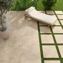 GoodHome Carrelage Extérieur Et Terrasse<Carrelage sol extérieur en grès cérame émaillé effet pierre beige l.60 x L.60 x ép.2 cm Tamiri