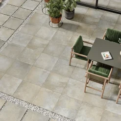 GoodHome Carrelage Extérieur Et Terrasse<Carrelage sol extérieur en grès cérame émaillé effet pierre taupe l.60 x L.60 x ép.2 cm Arina