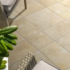 Frassinoro Carrelage Extérieur Et Terrasse<Carrelage sol extérieur en grès cérame émaillé effet pierre beige l.50 x L.50 x ép.0,9 cm Sunstone