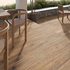 GoodHome Carrelage Extérieur Et Terrasse<Carrelage sol extérieur en grès cérame émaillé effet bois naturel l.22 x L.120 x ép. 0,97 cm Todias Caboa