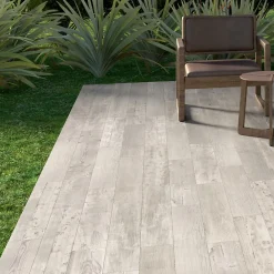 Ecoceramic Carrelage Extérieur Et Terrasse<Carrelage sol extérieur en grès cérame émaillé effet bois blanc l.15 x L.90 x ép.0,86 cm Timberlane
