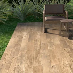 Ecoceramic Carrelage sol extérieur en grès cérame émaillé effet bois naturel l.15 x L.90 x ép.0,86 cm Timberlane- Carrelage Extérieur Et Terrasse