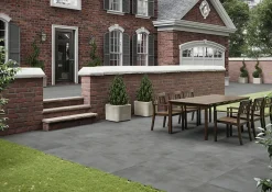 Alaplana Carrelage Extérieur Et Terrasse<Carrelage sol extérieur en grès cérame émaillé effet béton anthracite l.60 x L.60 x ép.0.95 cm Rohe