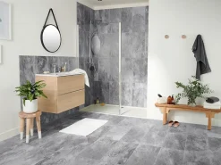 GoodHome Carrelage sol gris effet pierre L.61,5 x l.30,8 cm x ép.8 mm, Shaded- Carrelage Mural Pour Wc|Carrelage Mural Pour Salle De Bains