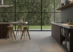 RAK Ceramics Carrelage sol intérieur / mur intérieur effet béton Basic Concrete gris l.80 X L.80 cm rectifié 1er choix. UPEC- Carrelage Sol Effet Béton