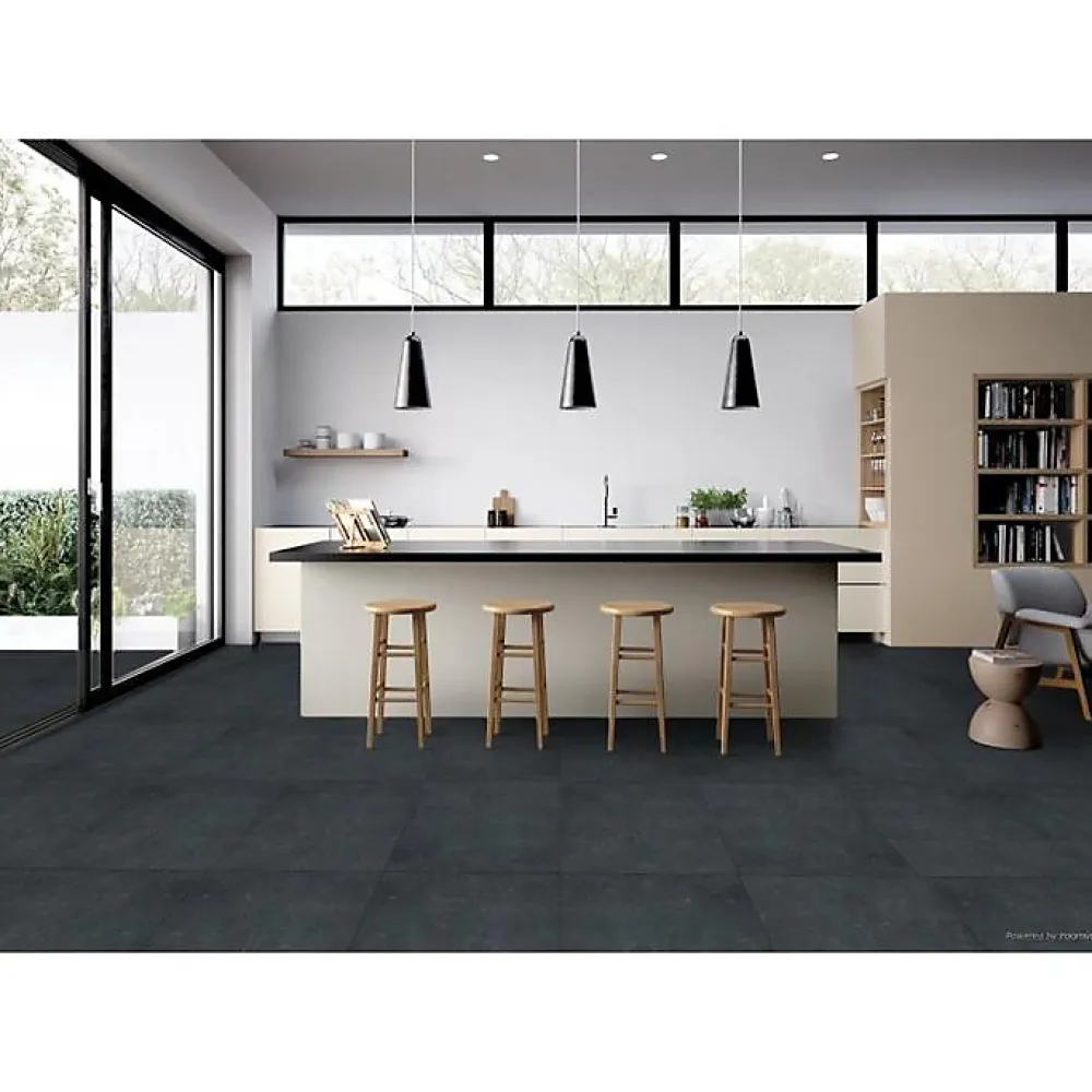 RAK Ceramics Carrelage Sol Effet Béton<Carrelage sol intérieur / mur intérieur légèrement structuré Surface 2.0 Night l.60 X L.60 cm rectifié 1er choix.