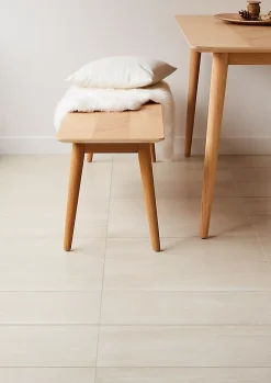 GoodHome Carrelage Mural Effet Pierre|Carrelage Sol Effet Pierre<Carrelage sol intérieur beige effet pierre L.60 x l.30 cm x ép.8 mm, Soft Travertin