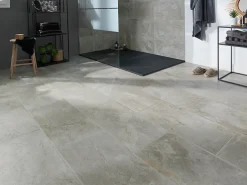 GoodHome Carrelage Mural Pour Wc|Carrelage Mural Pour Salle De Bains<Carrelage sol intérieur beige effet pierre 61,5 x l.30,8 cm x ép.8 mm, Shaded