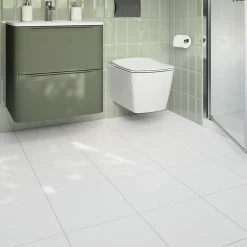 Carrelage sol intérieur blanc effet pierre L.33 x l.33 cm x ép.8,5 mm, Monzie- Carrelage Mural Pour Douche|Carrelage Mural Pour Cuisine