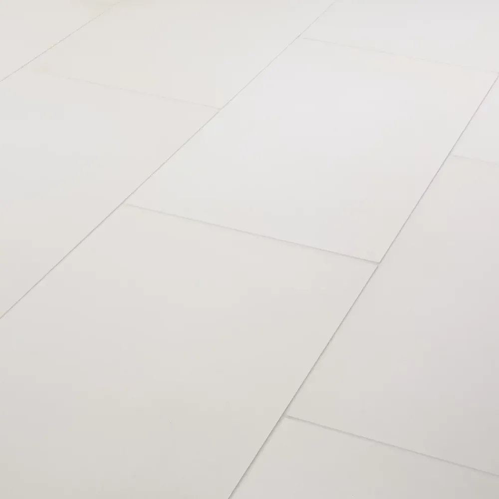 GoodHome Carrelage sol intérieur blanc effet béton L.60 x l.30 cm x ép.10 mm, Smooth- Carrelage Mural Effet Béton|Carrelage Mural Pour Douche